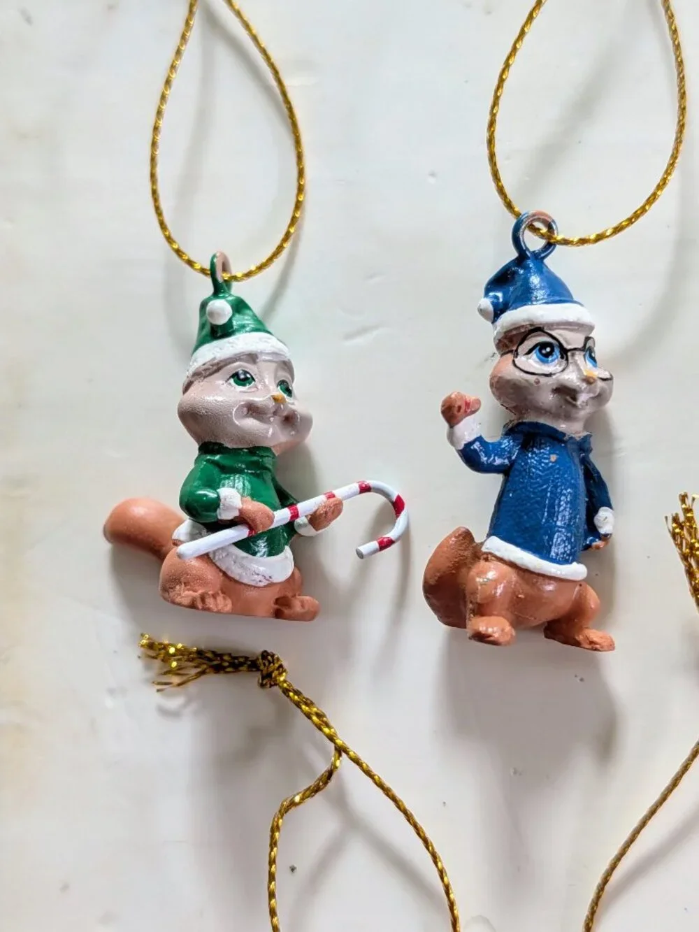 Lot of 10 VTG Alvin & Chipmunks Christmas Ornaments Mini Figures Santa 90s Rare